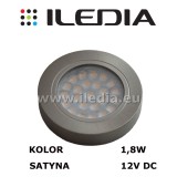 Oprawa meblowa LED 1,8W okrągła barwa biała ciepła / zimna kolor satyna pierścień